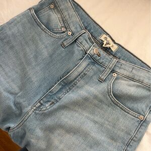 Madewell Slim Wide Leg Crop Jeans in light wash